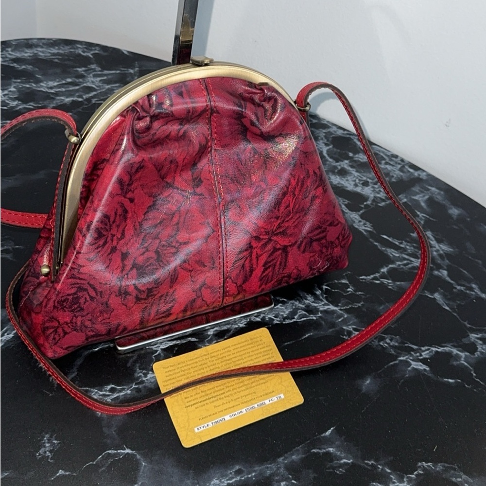 PATRICIA NASH Handbag Silvia Leather Frame Small Red Shoulder Bag AUTHENTIC NEW - Picture 7 of 11